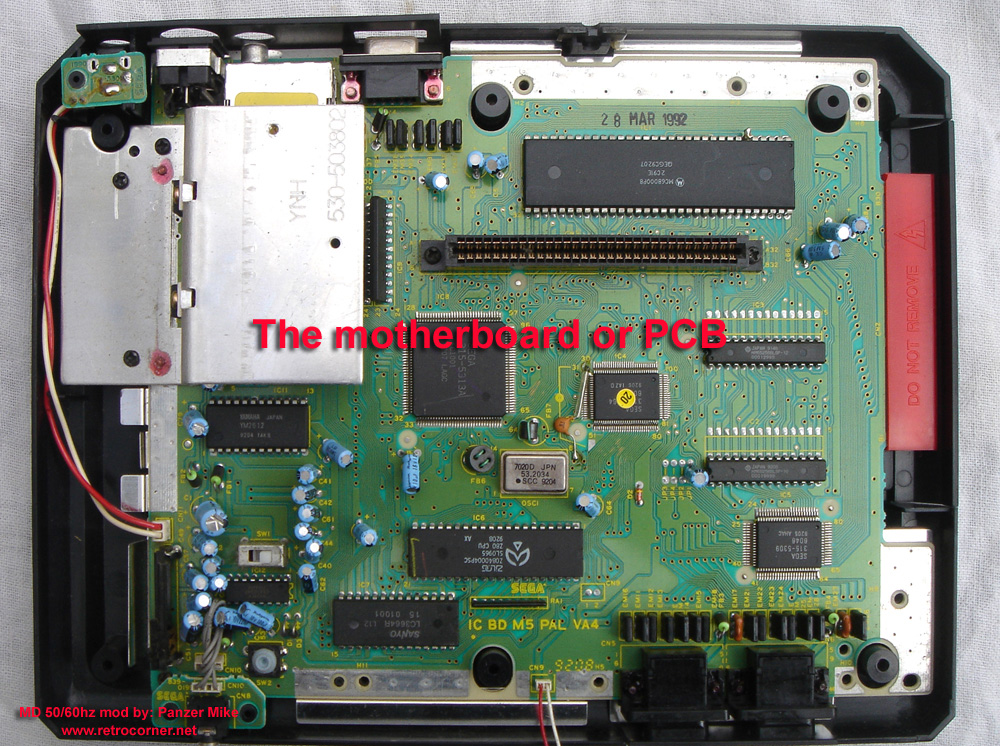 The original PAL VA4 Model 1 motherboard